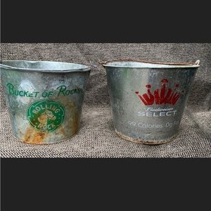 Two Battered Beer Buckets